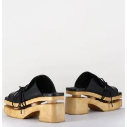 Hot GARRICE LAB Original 70s platform mules cuir - PRIVA SUAVE NERO NOIR