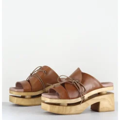 Best GARRICE LAB Original 70s platform sandals cuir marron - PRIVA24 SUAVE BRIAR CAMEL