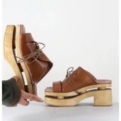 Best GARRICE LAB Original 70s platform sandals cuir marron - PRIVA24 SUAVE BRIAR CAMEL