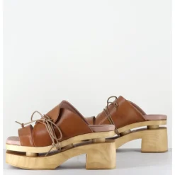 Best GARRICE LAB Original 70s platform sandals cuir marron - PRIVA24 SUAVE BRIAR CAMEL