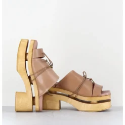 Best GARRICE LAB Original 70s platform sandals cuir taupe - PRIVA24 SUAVE SAND BEIGE