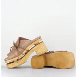 Best GARRICE LAB Original 70s platform sandals cuir taupe - PRIVA24 SUAVE SAND BEIGE