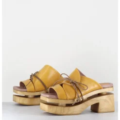 GARRICE LAB Original 70s platform sandals cuir - PRIVA24 SUAVE SUNFLOWER JAUNE