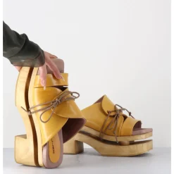 GARRICE LAB Original 70s platform sandals cuir - PRIVA24 SUAVE SUNFLOWER JAUNE