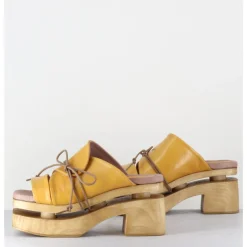 GARRICE LAB Original 70s platform sandals cuir - PRIVA24 SUAVE SUNFLOWER JAUNE