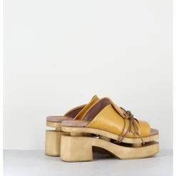 GARRICE LAB Original 70s platform sandals cuir - PRIVA24 SUAVE SUNFLOWER JAUNE