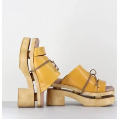GARRICE LAB Original 70s platform sandals cuir - PRIVA24 SUAVE SUNFLOWER JAUNE