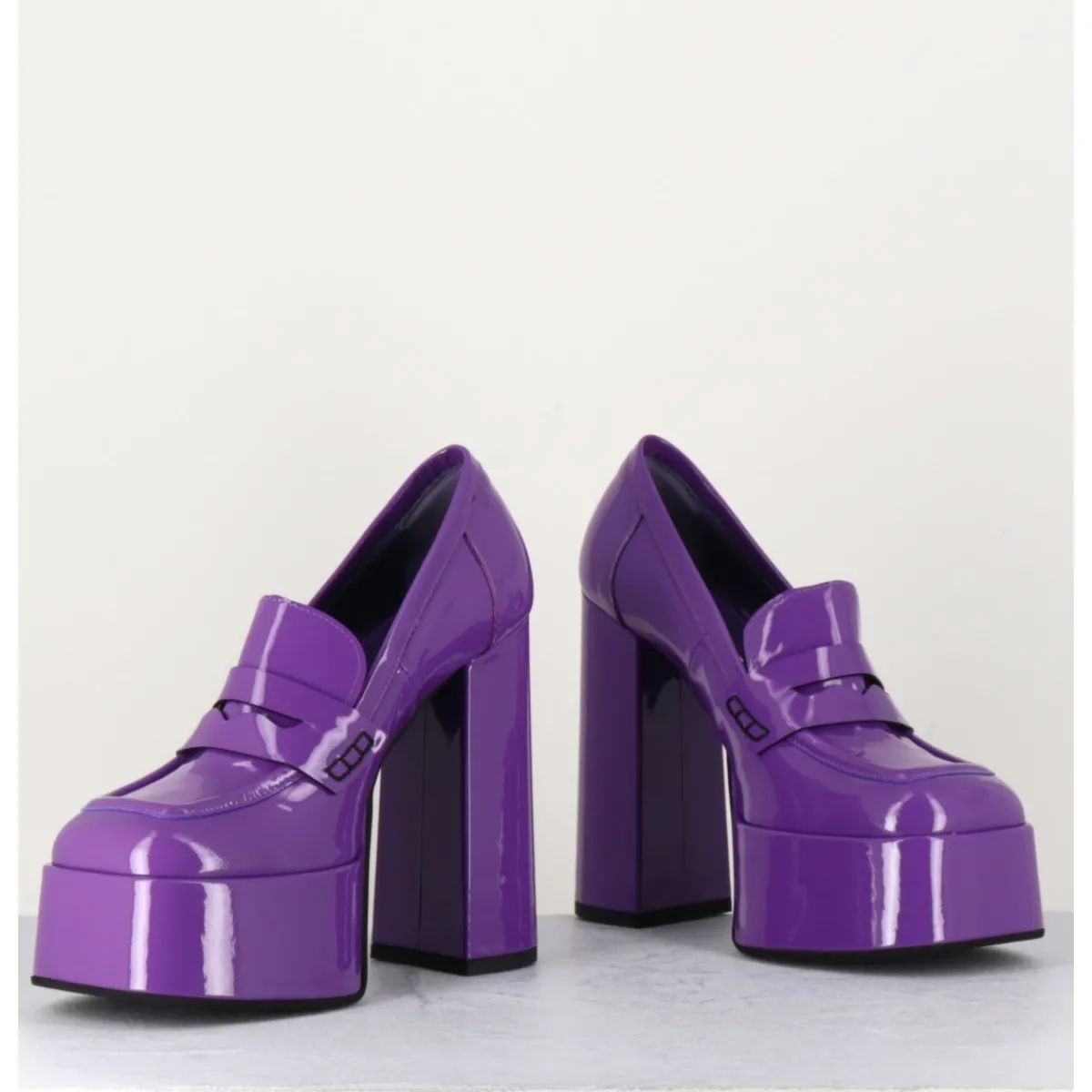 Hot GARRICE LAB Purple patent platform loafers - BARSI VIOLET