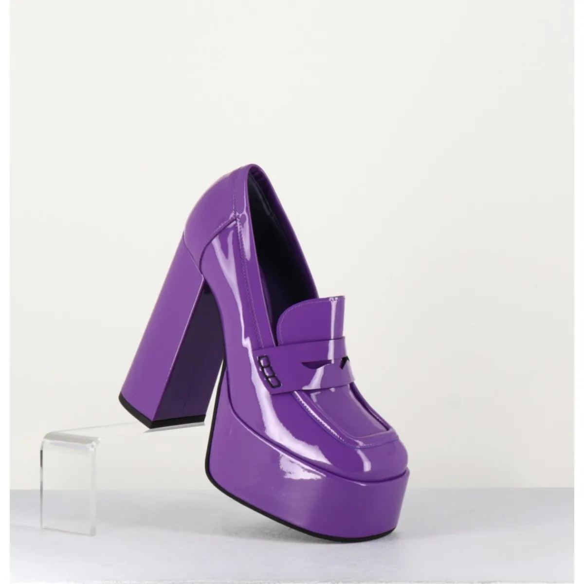Hot GARRICE LAB Purple patent platform loafers - BARSI VIOLET