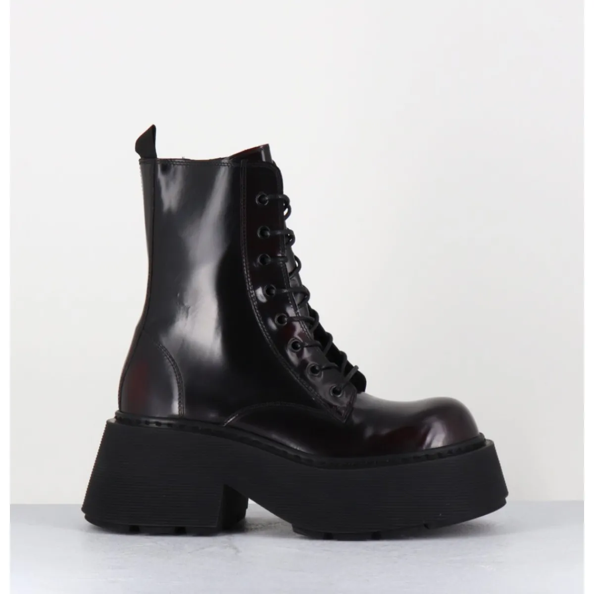 Hot VIC MATIE Rangers à lacets en cuir x fumé - 1D7700D APOLLO X BORDEAU