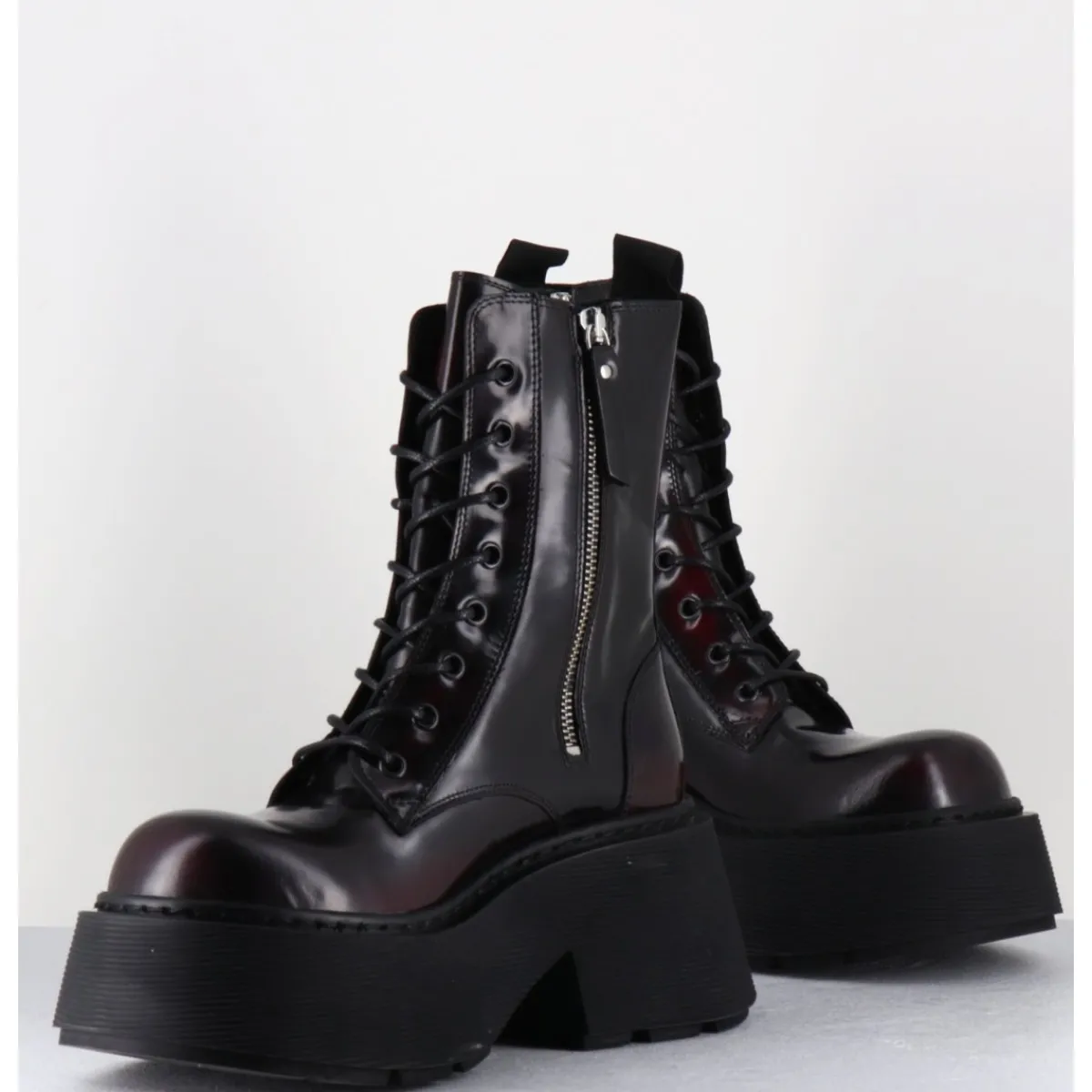 Hot VIC MATIE Rangers à lacets en cuir x fumé - 1D7700D APOLLO X BORDEAU