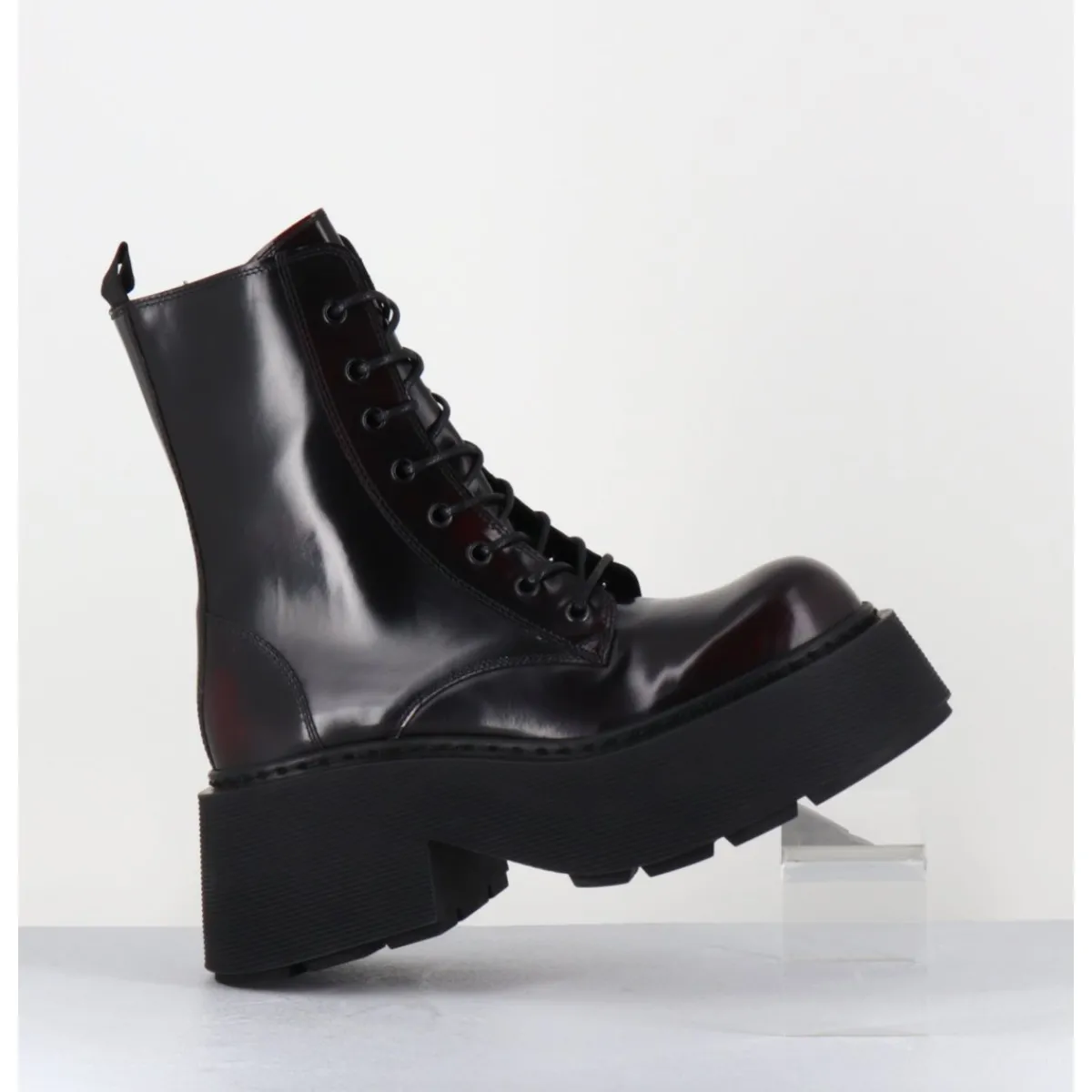 Hot VIC MATIE Rangers à lacets en cuir x fumé - 1D7700D APOLLO X BORDEAU