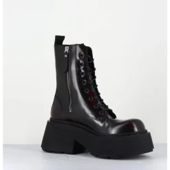 Hot VIC MATIE Rangers à lacets en cuir x fumé - 1D7700D APOLLO X BORDEAU