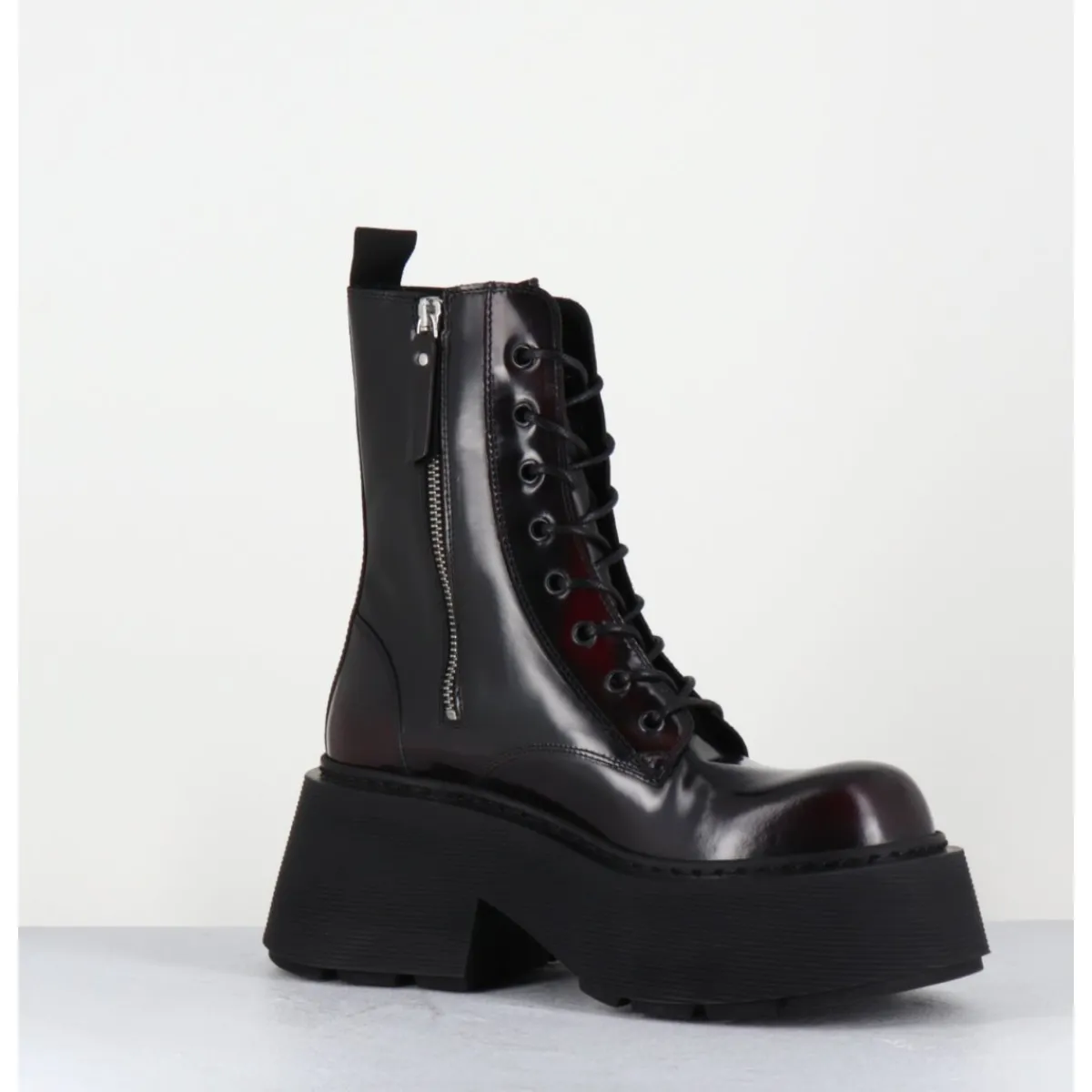 Hot VIC MATIE Rangers à lacets en cuir x fumé - 1D7700D APOLLO X BORDEAU