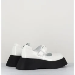 Best GARRICE LAB 90s babies à plateforme en cuir vernis - CORA VERNICE BIANCO BLANC