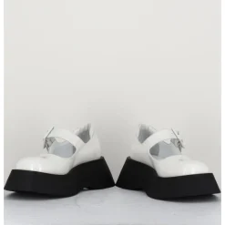 Best GARRICE LAB 90s babies à plateforme en cuir vernis - CORA VERNICE BIANCO BLANC