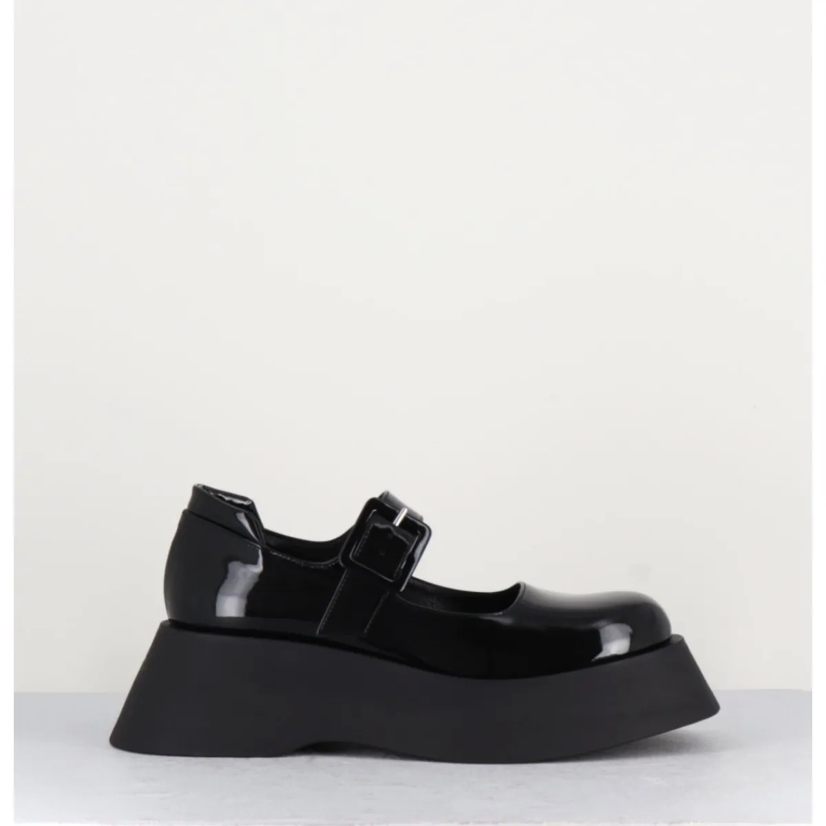 GARRICE LAB 90s babies à plateforme en cuir vernis - CORA VERNICE NERO NOIR