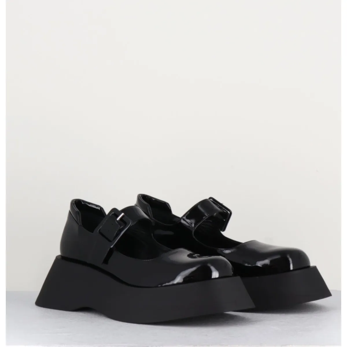 GARRICE LAB 90s babies à plateforme en cuir vernis - CORA VERNICE NERO NOIR