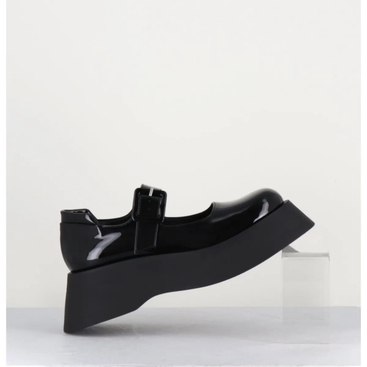 GARRICE LAB 90s babies à plateforme en cuir vernis - CORA VERNICE NERO NOIR