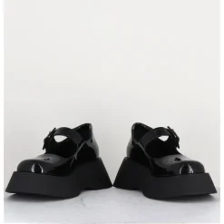 GARRICE LAB 90s babies à plateforme en cuir vernis - CORA VERNICE NERO NOIR