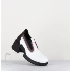 Outlet E8 BY MIISTA 90s futuristic shoes cuir & lycra - KUDA WHITE BOOTS BLANC