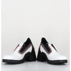 Outlet E8 BY MIISTA 90s futuristic shoes cuir & lycra - KUDA WHITE BOOTS BLANC