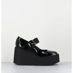 Best GARRICE LAB 90s Mary-Jane compensées en cuir vernis - YERI VERNICE NERO NOIR
