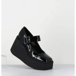 Best GARRICE LAB 90s Mary-Jane compensées en cuir vernis - YERI VERNICE NERO NOIR