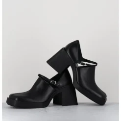 New JUSTINE CLENQUET 90s Mary-Jane cuir souple - KIM BLACK NOIR