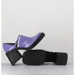 Outlet JUSTINE CLENQUET 90s Mary-Jane en cuir vernis lilas - KIM LILAC PATENT