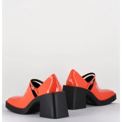 Clearance JUSTINE CLENQUET 90s Mary-Jane en cuir vernis - KIM PATENT ORANGE