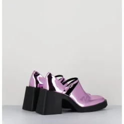 Best JUSTINE CLENQUET 90s Mary-Jane miroir - KIM METALLIC PINK ROSE