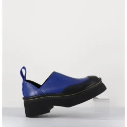 Online E8 BY MIISTA Sabots chunky cuir grainé électrique - MERCEDES BLUE MULES BLEU