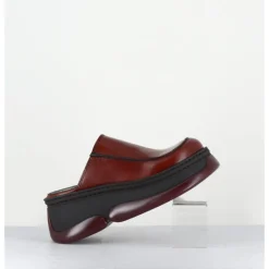 Online E8 BY MIISTA Sabots compensées 90s cuir & bubble rubber - BRIETTA BROWN MULES MARRON