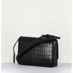 Best GARRICE LAB Sac en cuir imprimé croco - M93 COCCO NERO NOIR
