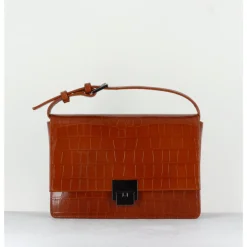 Clearance GARRICE LAB Sac en cuir imprimé croco - M93 COCCO TERRA BRIQUE