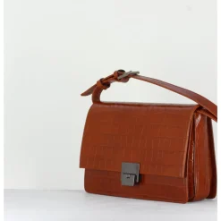 Clearance GARRICE LAB Sac en cuir imprimé croco - M93 COCCO TERRA BRIQUE