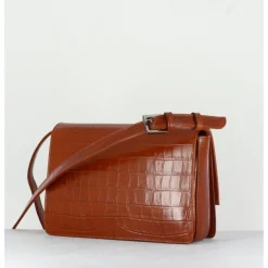 Clearance GARRICE LAB Sac en cuir imprimé croco - M93 COCCO TERRA BRIQUE