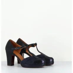 New CHIE MIHARA Salomé en daim marine à talon - JUDETA43 KIA NOCHE BLEU