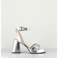 Online GARRICE LAB Sandales à plateforme cuir métallisé - SUNNY LAMINATO SILVER ARGENT