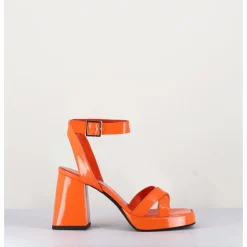 New GARRICE LAB Sandales à plateforme cuir vernis - SUNNY VERNICE ARANCIO ORANGE