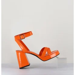 New GARRICE LAB Sandales à plateforme cuir vernis - SUNNY VERNICE ARANCIO ORANGE