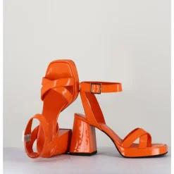 New GARRICE LAB Sandales à plateforme cuir vernis - SUNNY VERNICE ARANCIO ORANGE