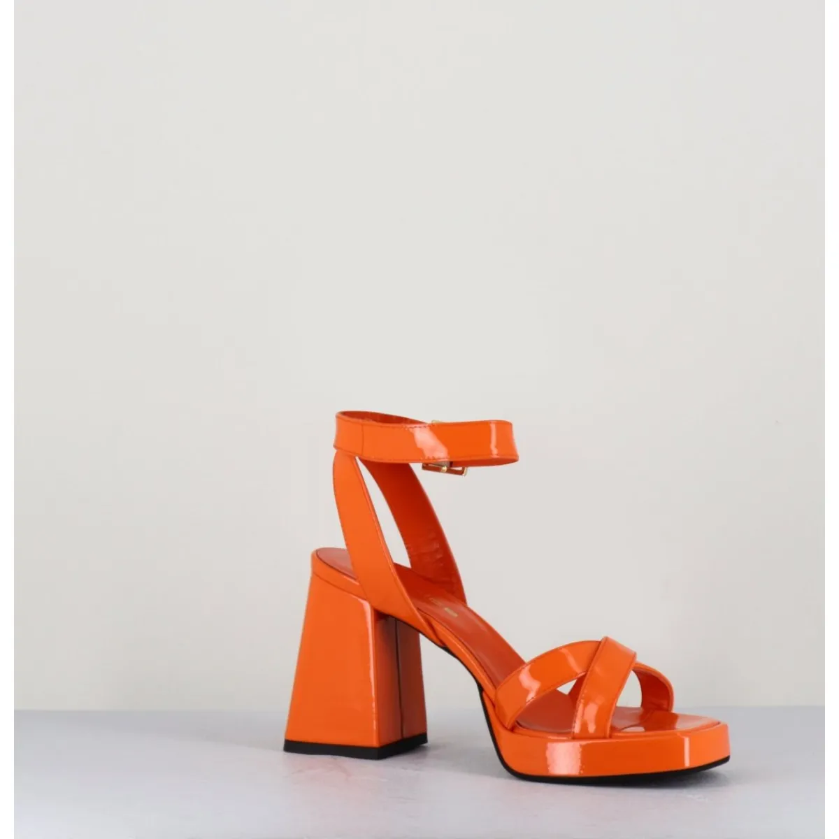 New GARRICE LAB Sandales à plateforme cuir vernis - SUNNY VERNICE ARANCIO ORANGE