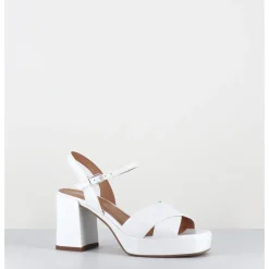 New GARRICE LAB Sandales à plateforme en cuir vernis - FEDA24 VERNICE BIANCO BLANC