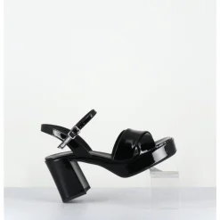 Online GARRICE LAB Sandales à plateforme en cuir vernis - FEDA24 VERNICE NERO NOIR