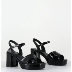 Online GARRICE LAB Sandales à plateforme en cuir vernis - FEDA24 VERNICE NERO NOIR