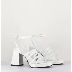 Best GARRICE LAB Sandales à plateforme multi-brides vernis - SUN VERNICE BIANCO BLANC