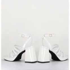 Best GARRICE LAB Sandales à plateforme multi-brides vernis - SUN VERNICE BIANCO BLANC