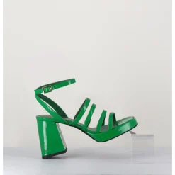 GARRICE LAB Sandales à plateforme multi-brides vernis - SUN VERNICE VERDE VERT